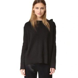 Vince Black Cashmere Blend Crossover Tie Back Sweater SZ XS
